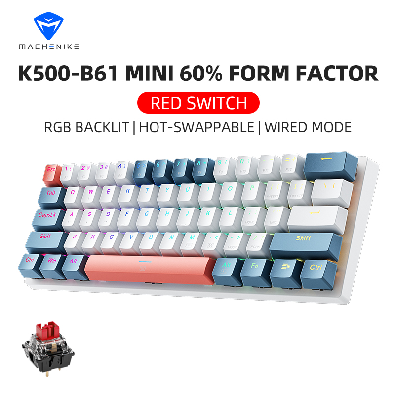 Gaming Keyboard Mini - K500-B61 Мини-механическая клавиатура Machenike, 60% пресс-фактор,