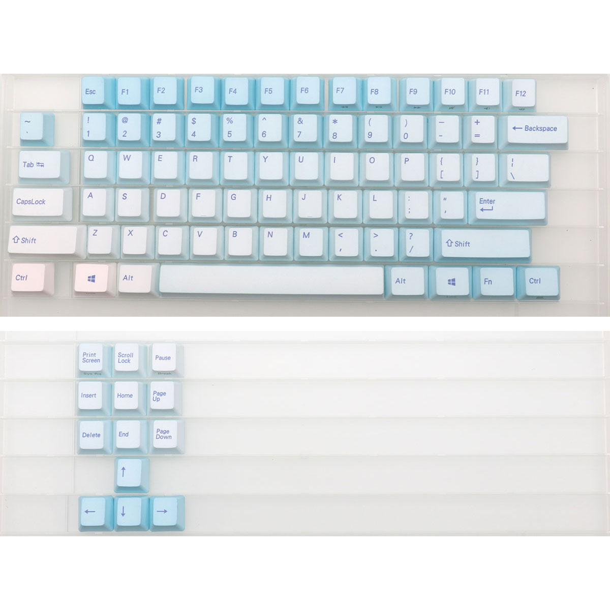 Keyboard Gaming Blue Switch - 87-клавишные колпачки для клавиш Frost Blue